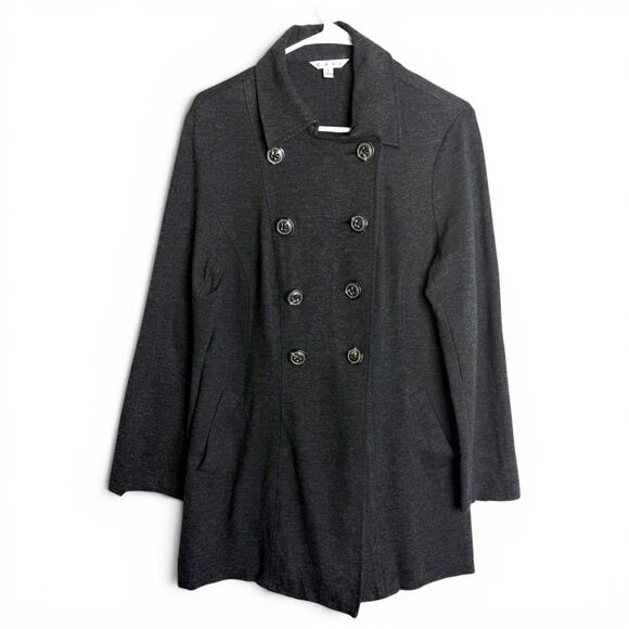 CAbi Jackets & Blazers - cabi gray double breasted coat women's large stretch jacket old money chic